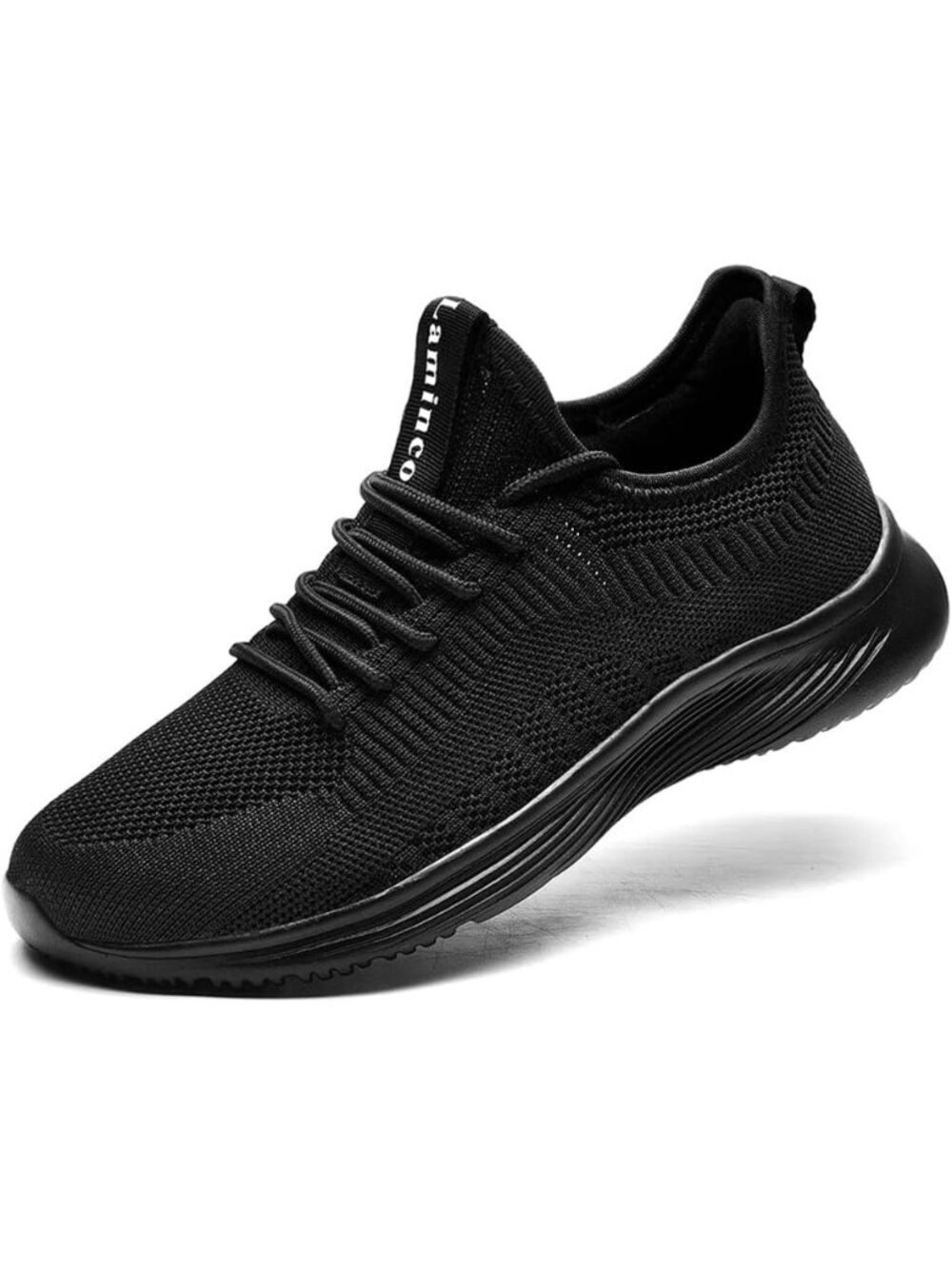 Women's Black Mesh Slip On Walking Non Slip Running Lightweight Fashion Sneaker